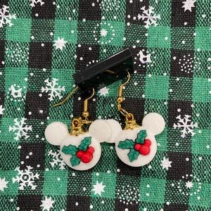 Handmade Mickey Holiday Earrings